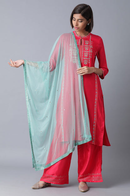 Sea Green Mesh Dupatta