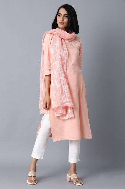 Light Pink Kota Checks Drape