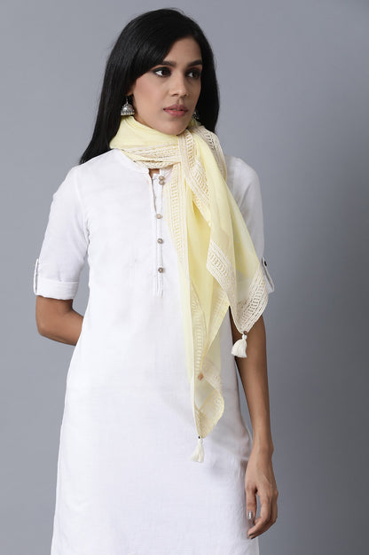 Pale Yellow Solid Scarf