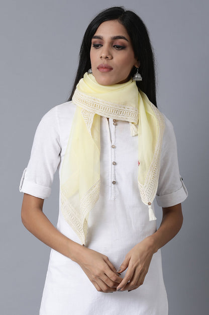 Pale Yellow Solid Scarf