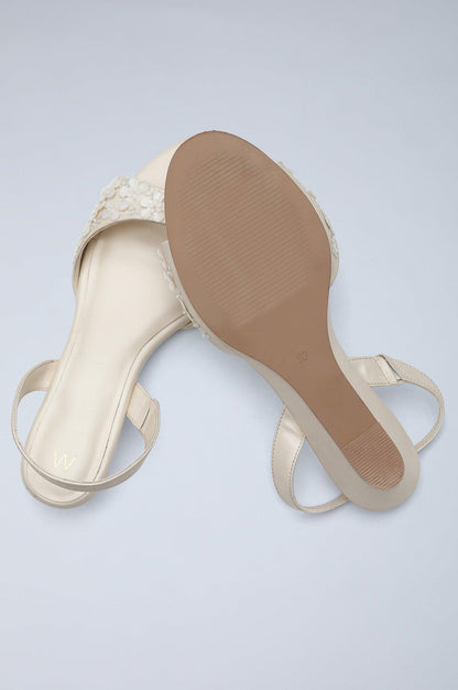 W Off White Almond Toe Wedge-WFlora - wforwoman