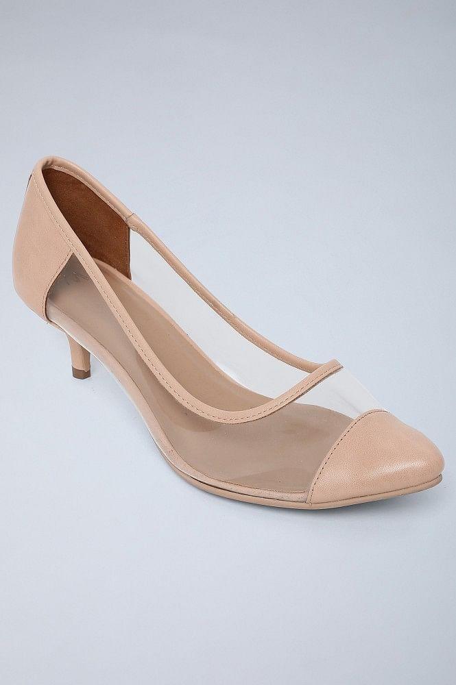 Nude Pointed Toe Kitten Heels - wforwoman