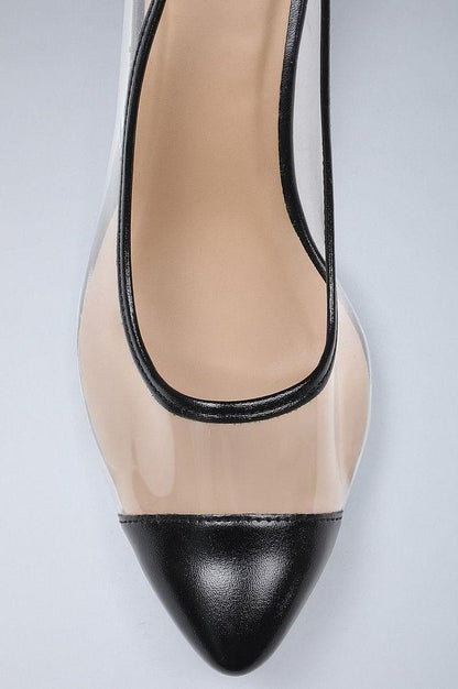 Black Pointed Toe Kitten Heels - wforwoman