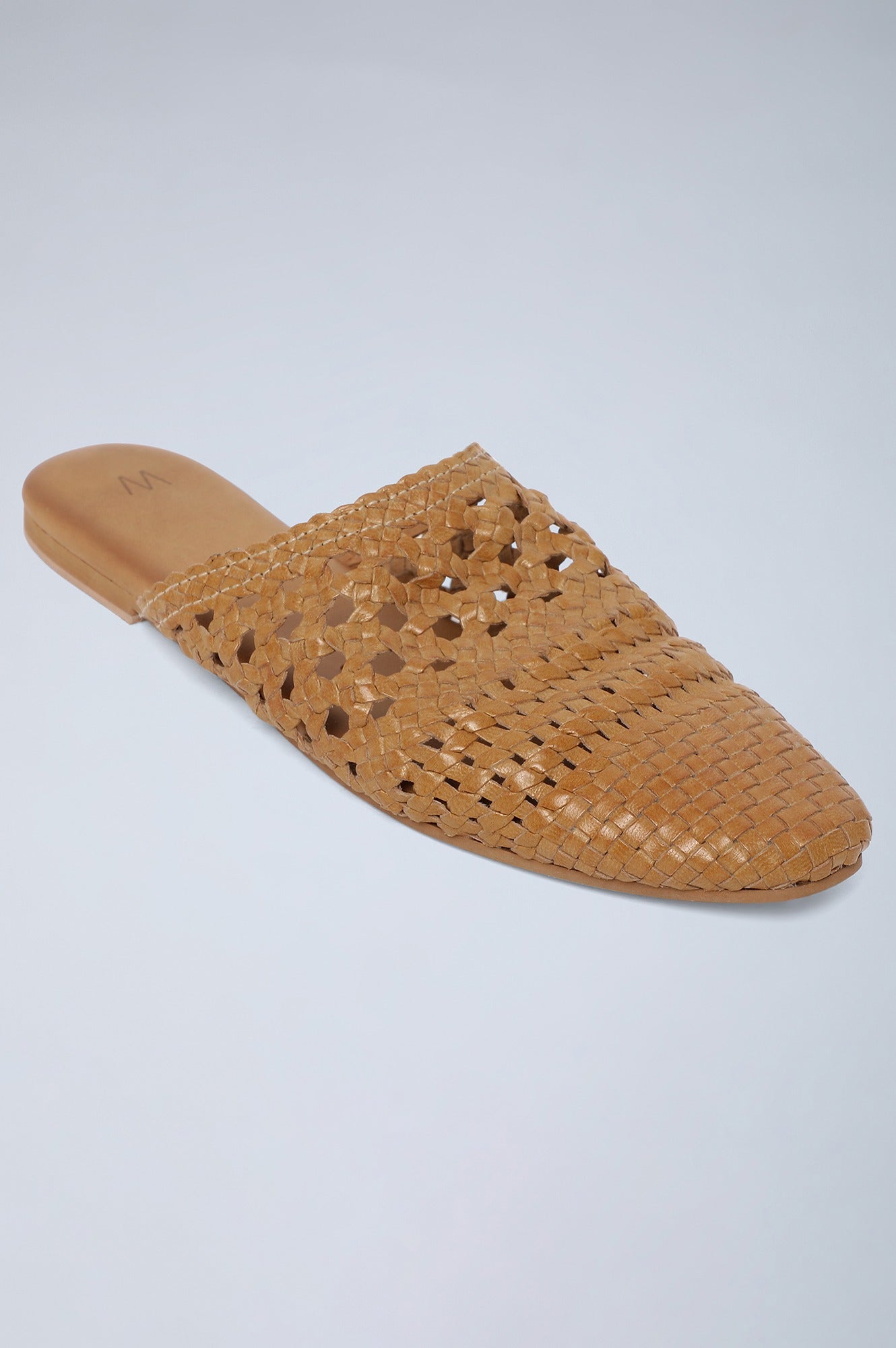 Mustard Woven Flat Mules