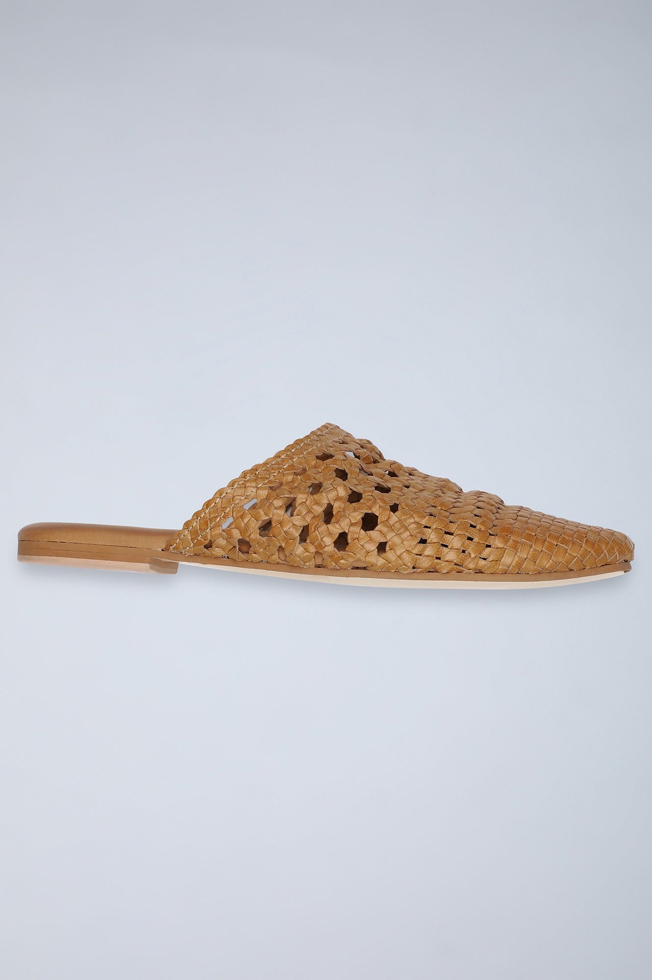 Mustard Woven Flat Mules