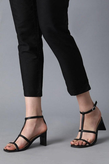 W Black Square Toe Sleek Block Heel-Wwilly - wforwoman