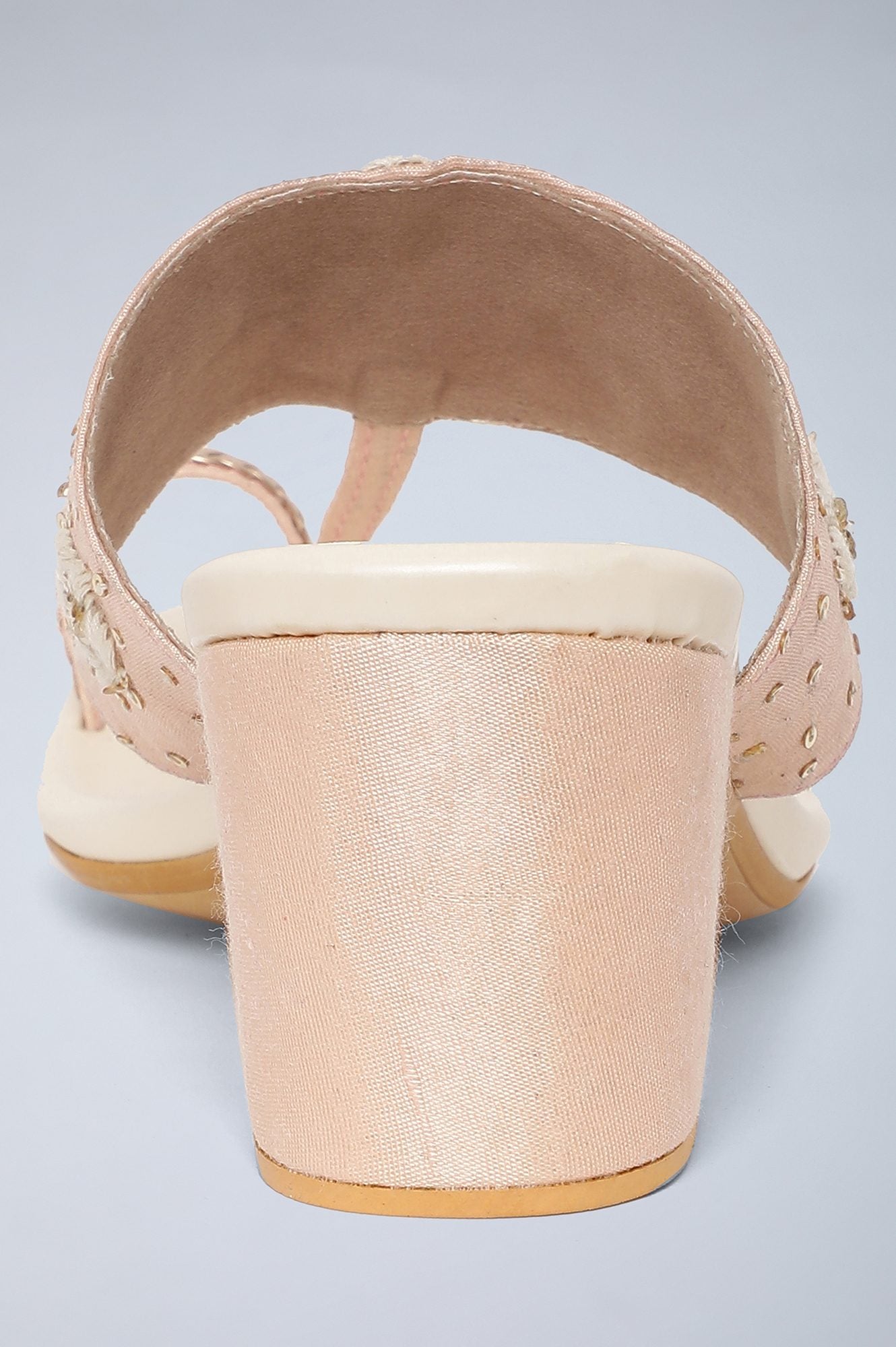 Light Pink Ring Toed Block Heels