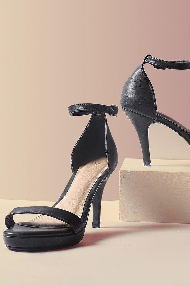 Black Solid Stiletto - wforwoman