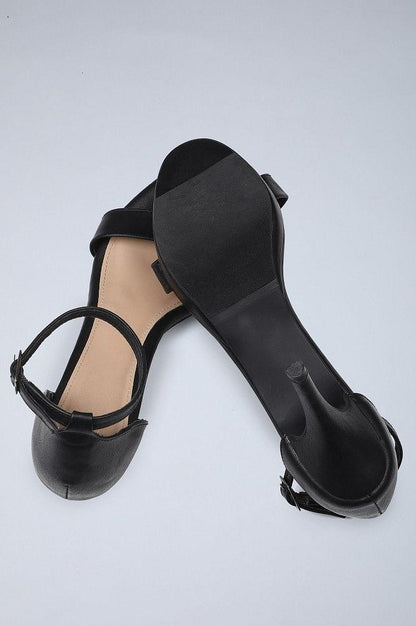 Black Solid Stiletto - wforwoman