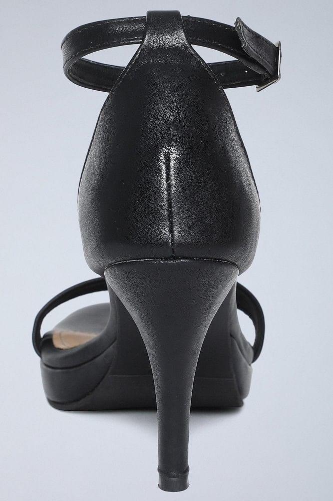 Black Solid Stiletto - wforwoman