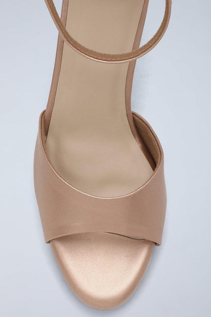 W Solid Rose Gold Almond Toe Stiletto - wforwoman