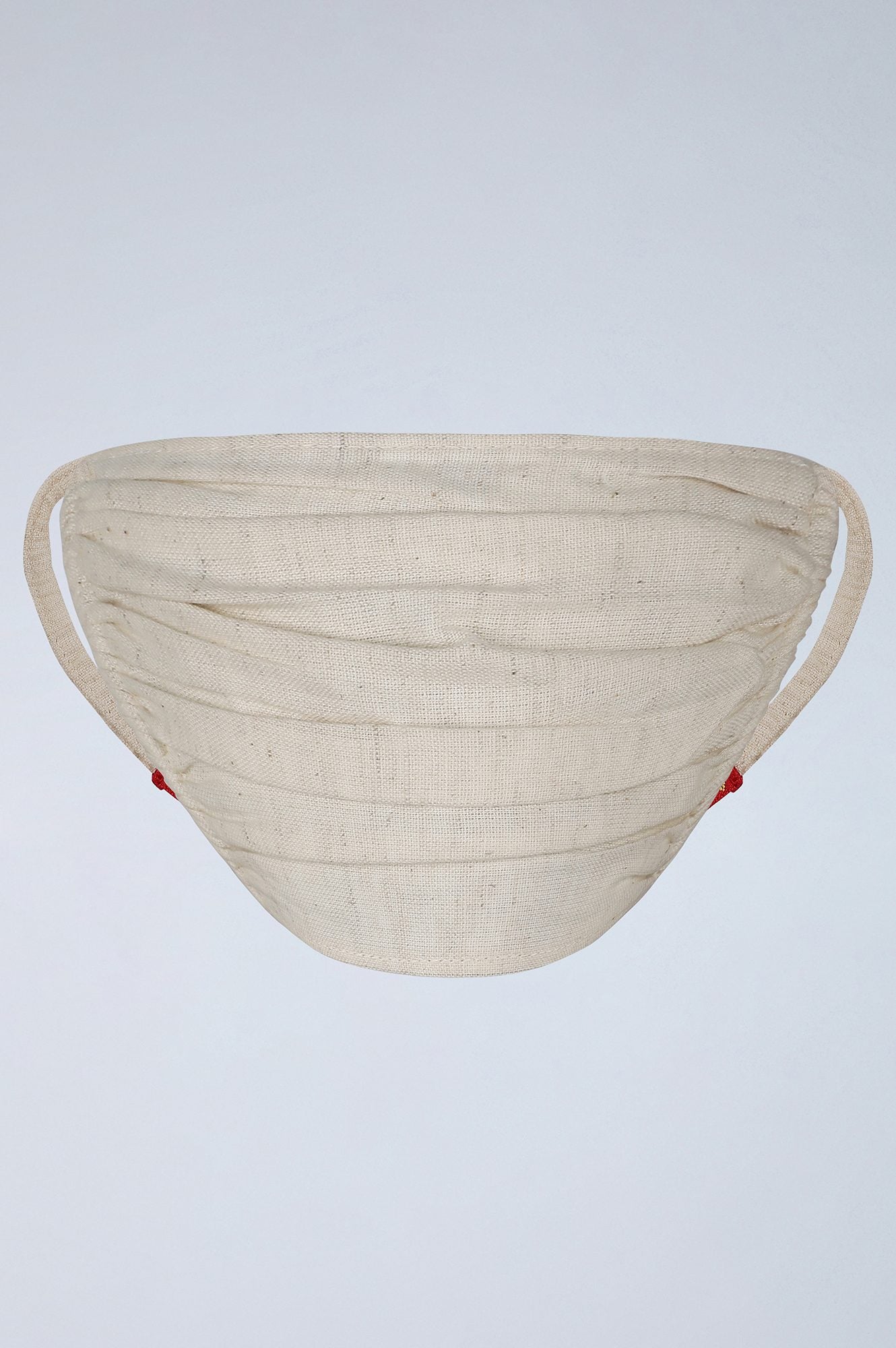 Beige Gathered Reusable Mask - Single Piece