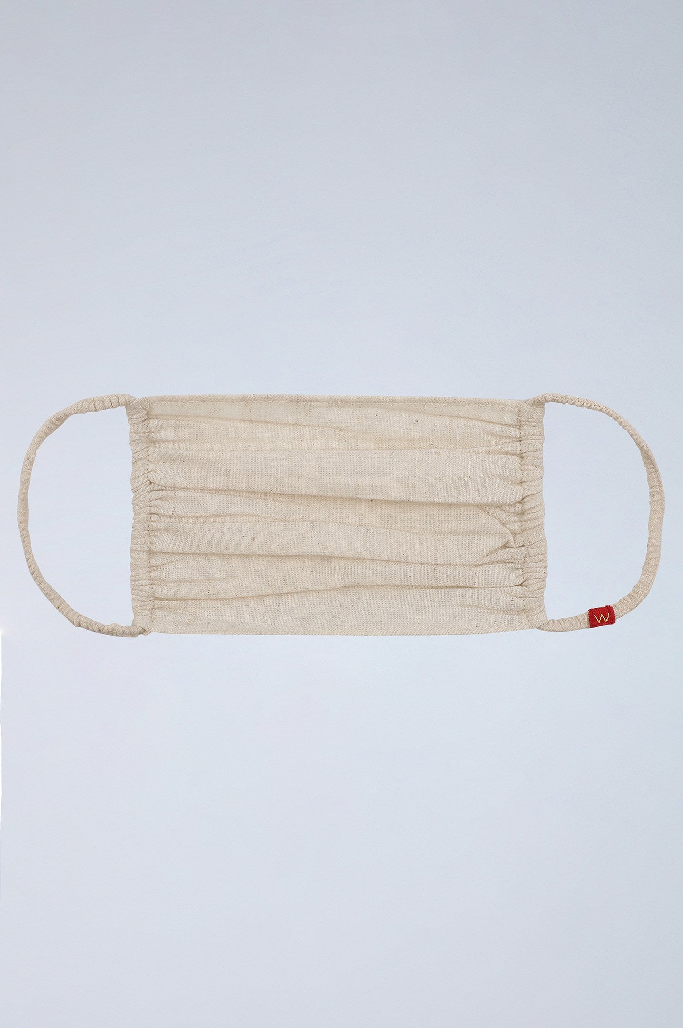 Beige Gathered Reusable Mask - Single Piece