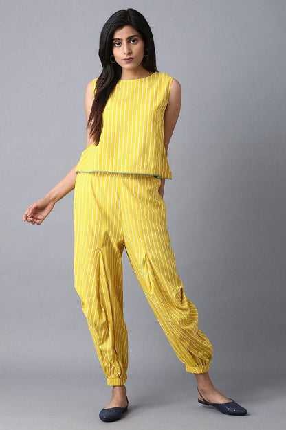 Yellow Round Neck Set - wforwoman