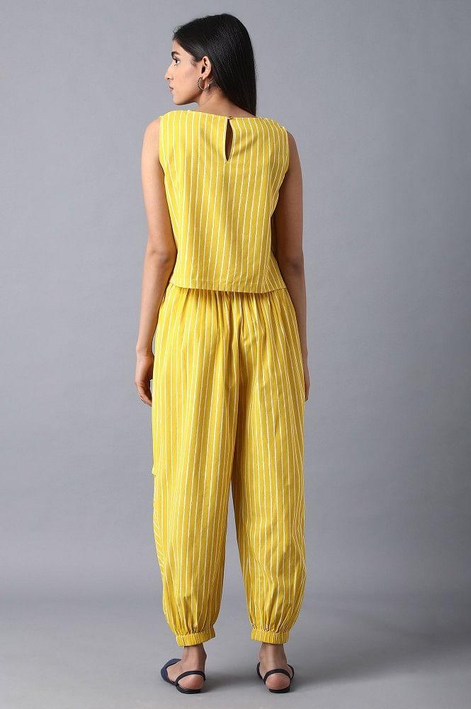 Yellow Round Neck Set - wforwoman