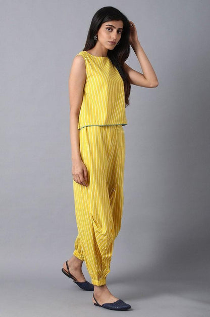 Yellow Round Neck Set - wforwoman