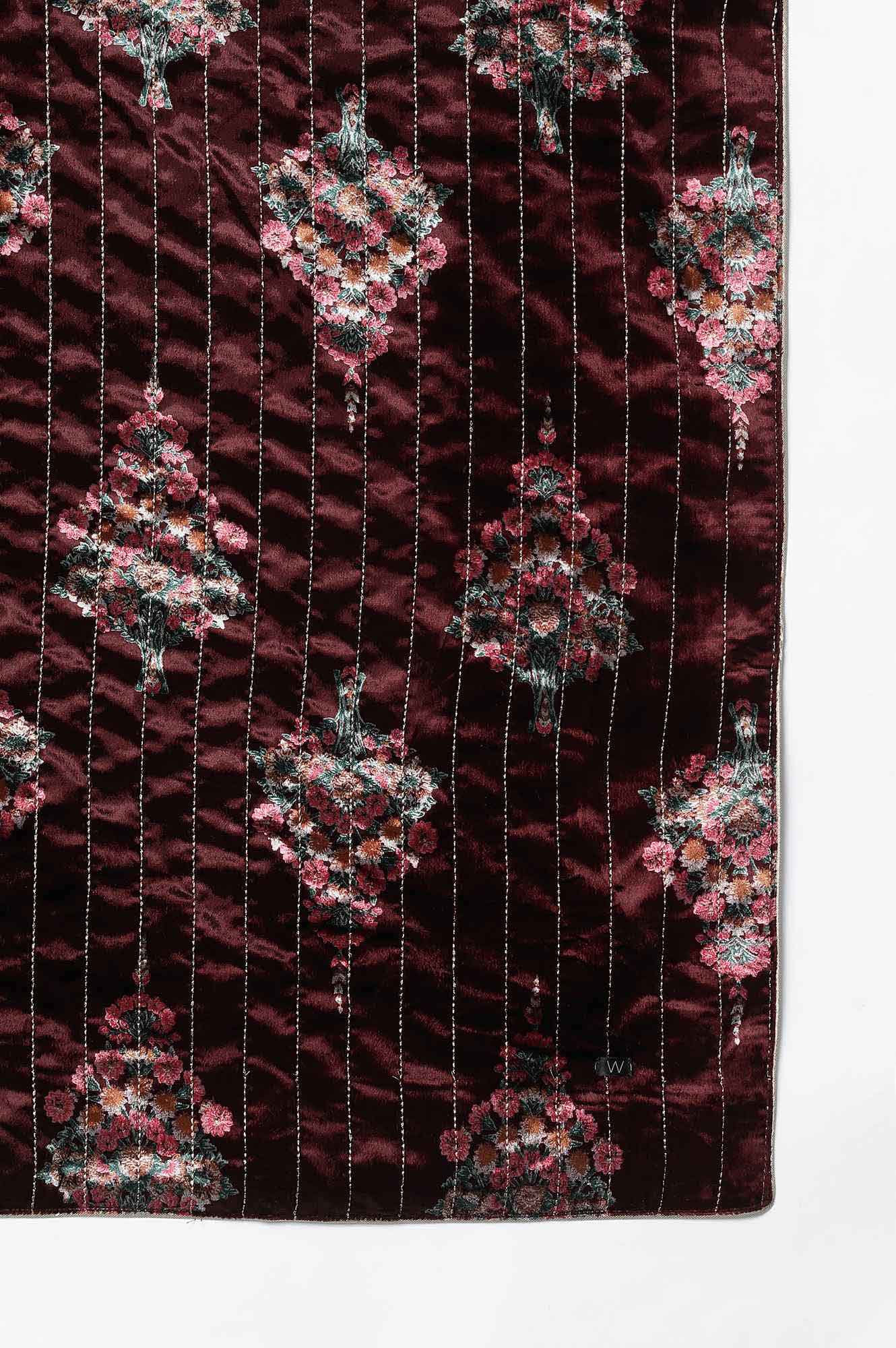 Printed Maroon Shawl