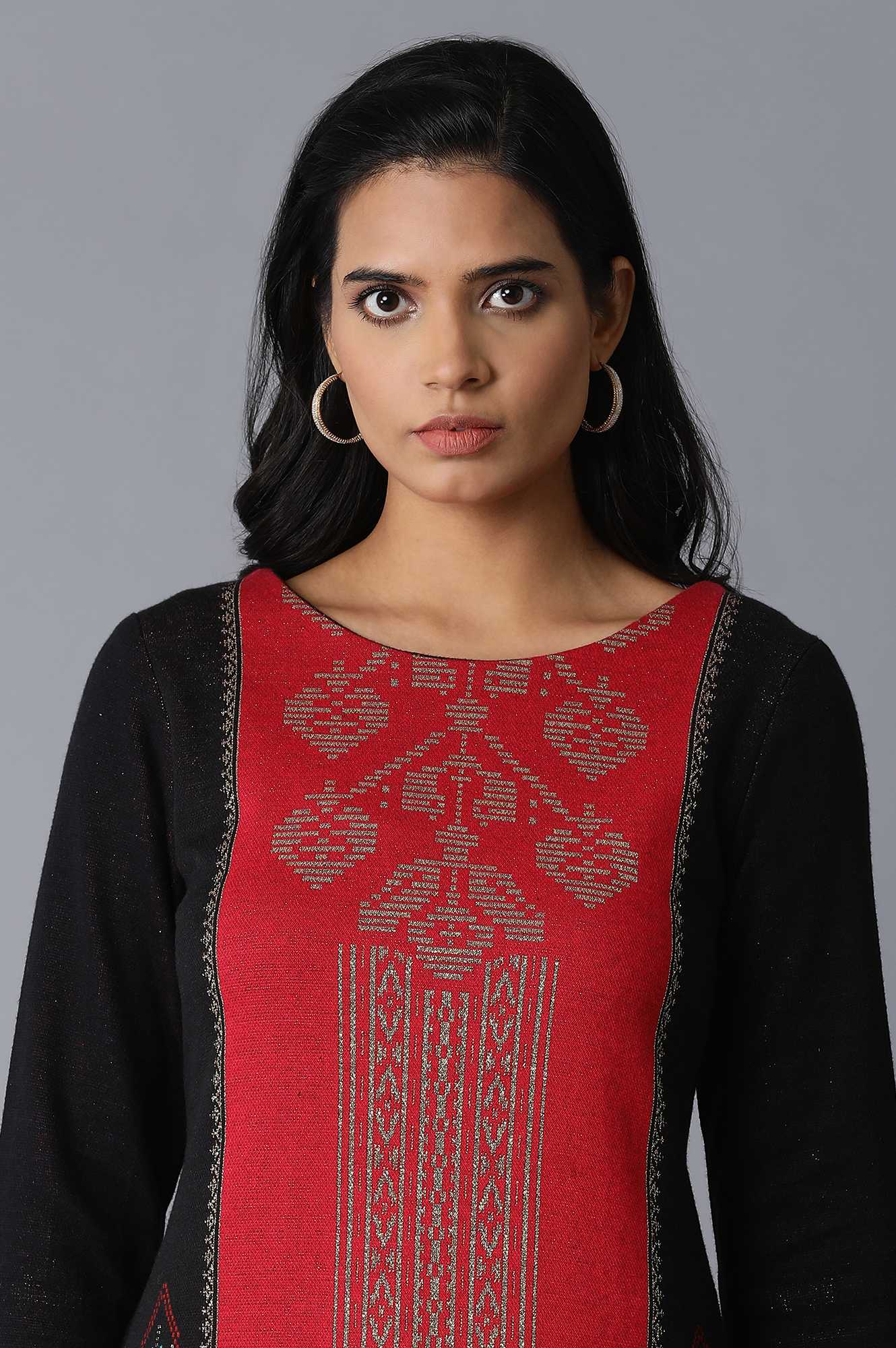 Raspberry Rose Straight Winter kurta