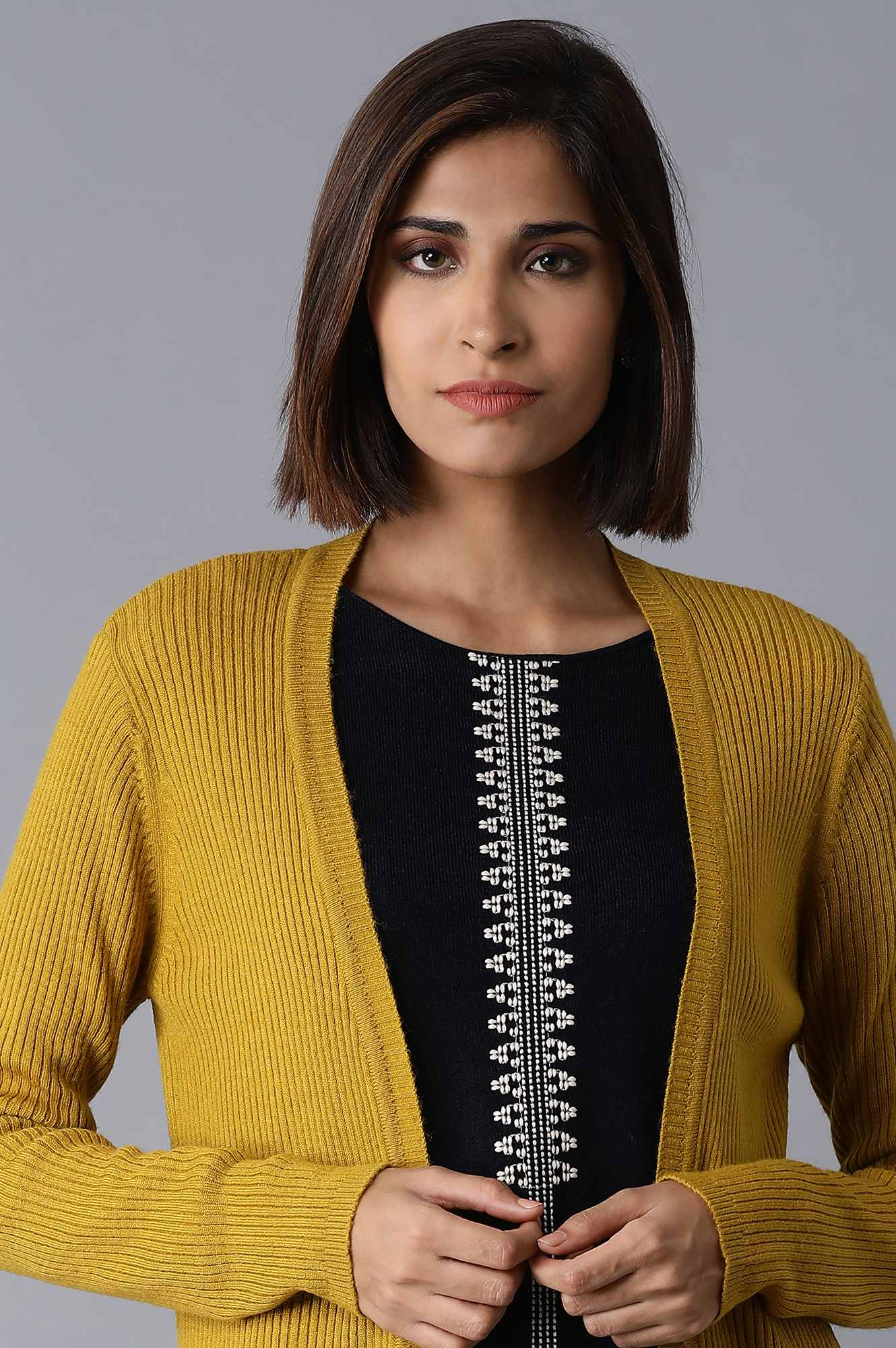 Yellow Long Cardigan