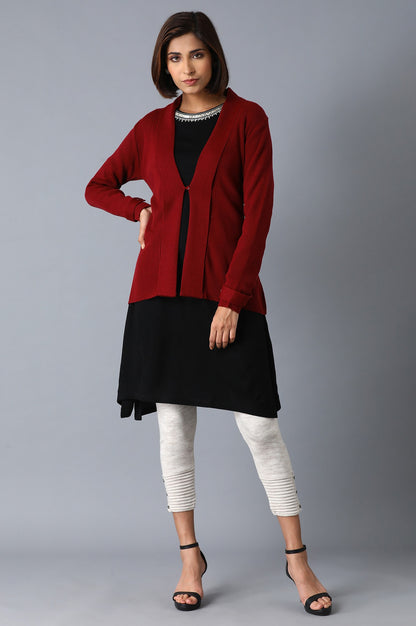 Garnet Red Short Cardigan