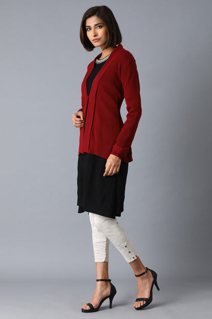 Garnet Red Short Cardigan