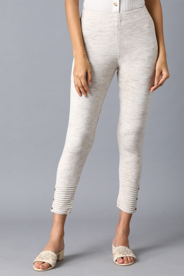 Beige Basic Leggings