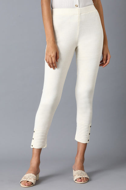 Ecru Basic Leggings