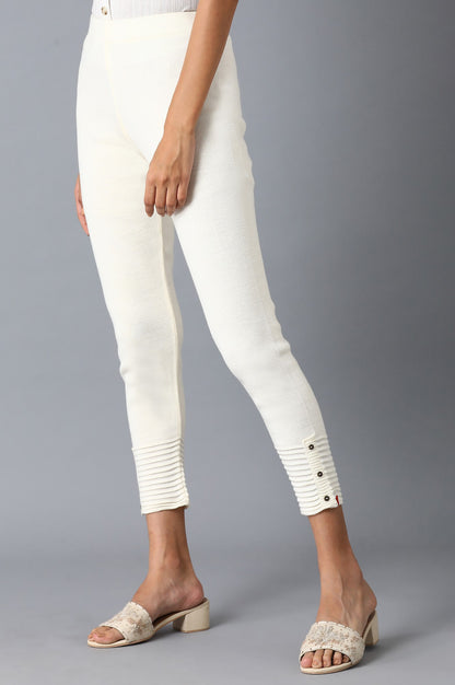 Ecru Basic Leggings