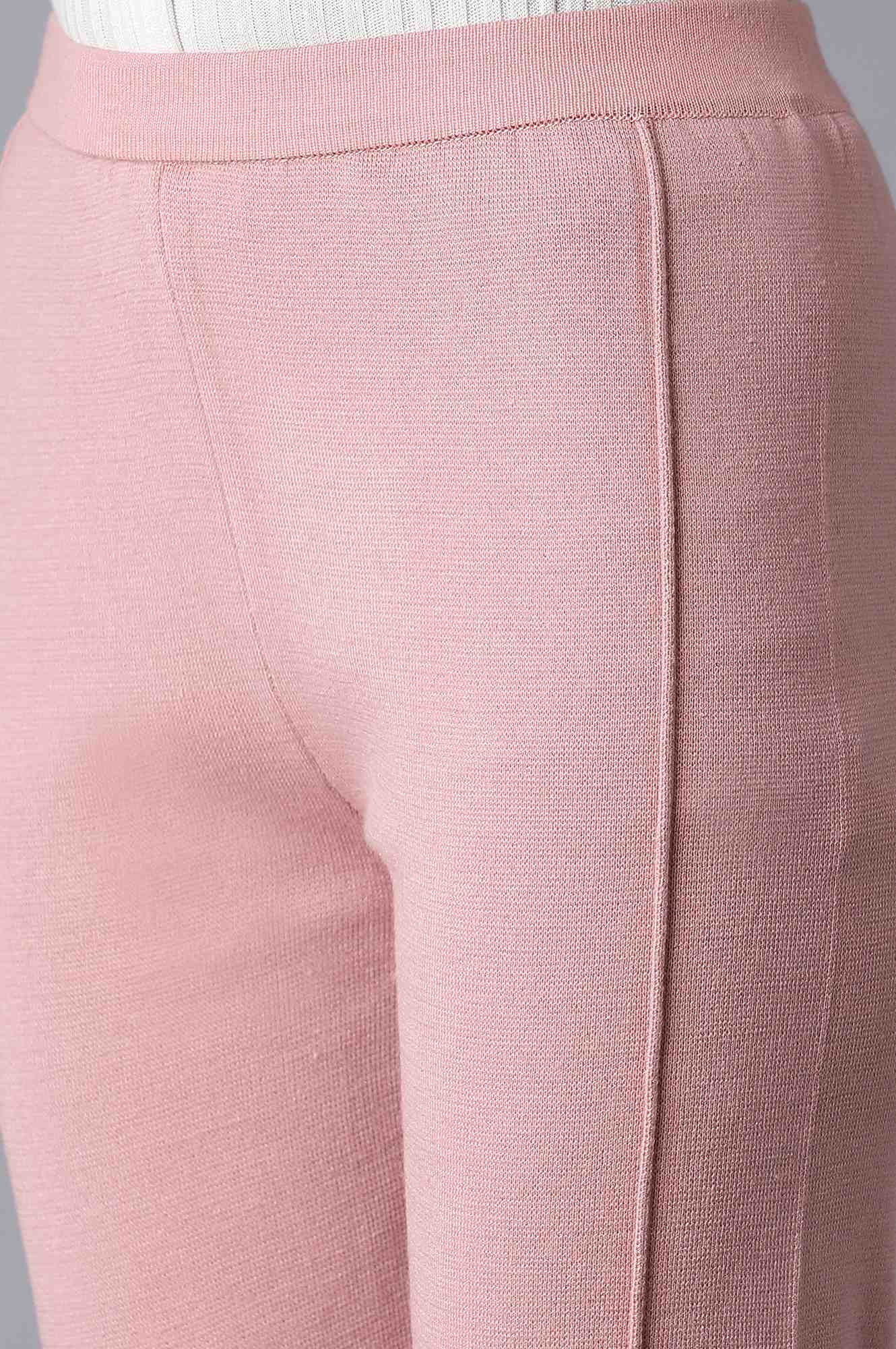 Pink Pintuck Basic Leggings