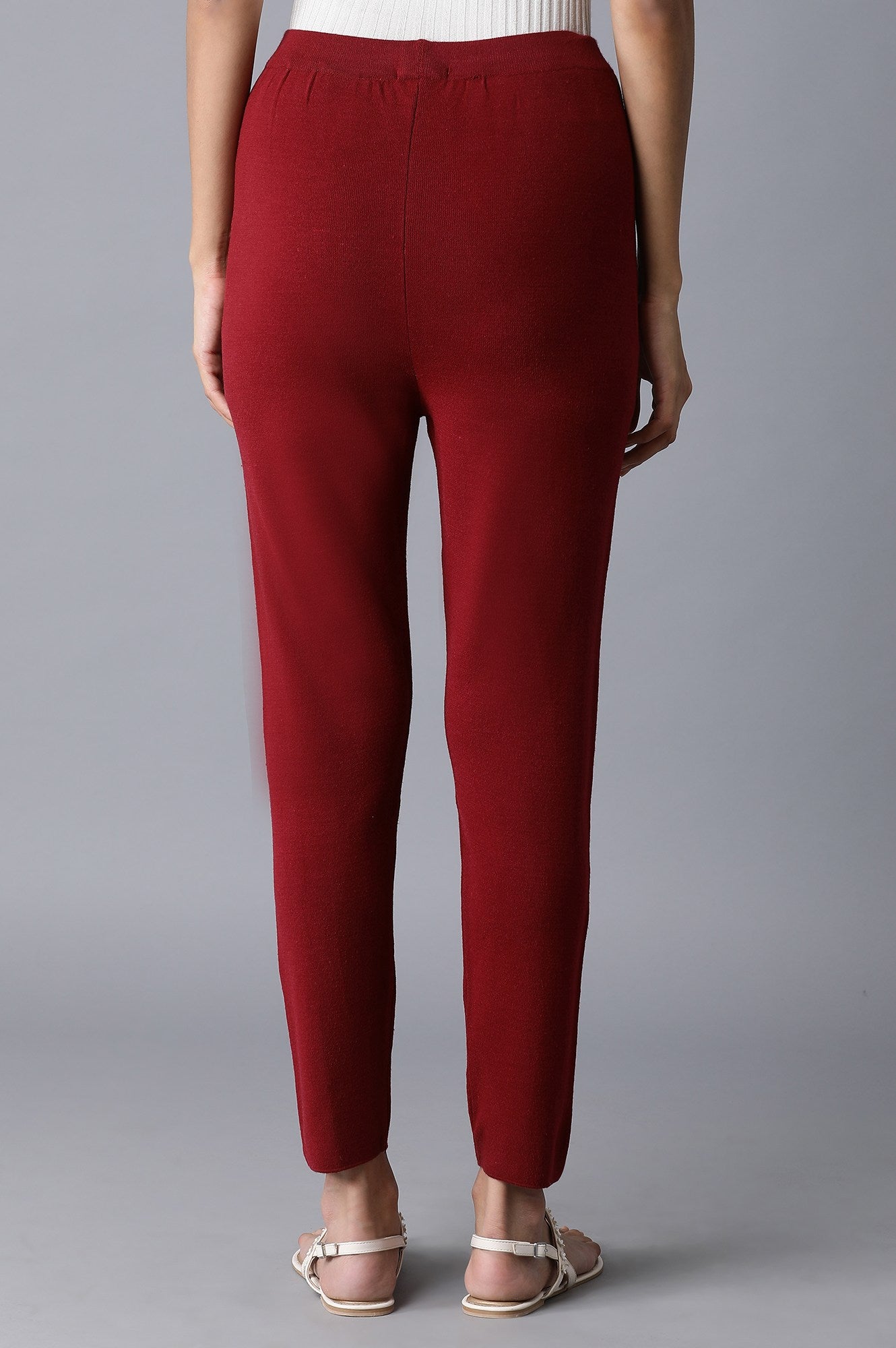 Red Pintuck Basic Leggings