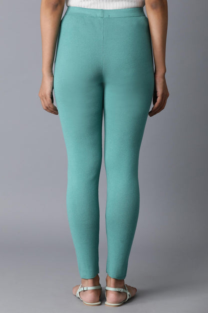 Light Blue Pintuck Basic Leggings