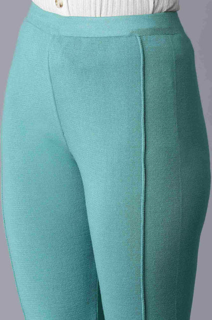 Light Blue Pintuck Basic Leggings