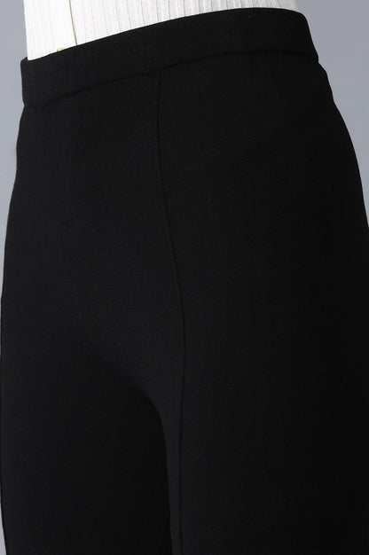 Jet Black Lycra Leggings