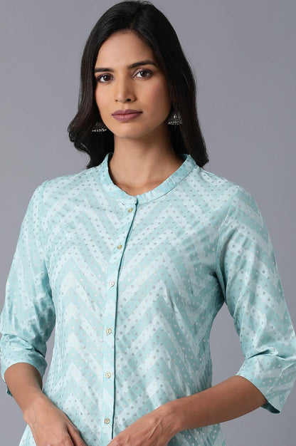 Powder Blue kurta - wforwoman