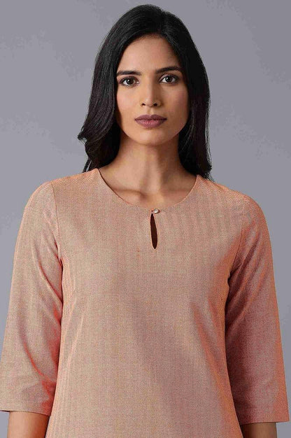 Orange Straight kurta - wforwoman