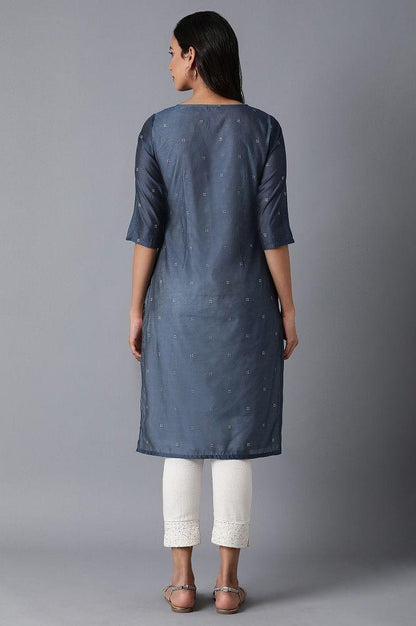 Chambray Blue kurta - wforwoman