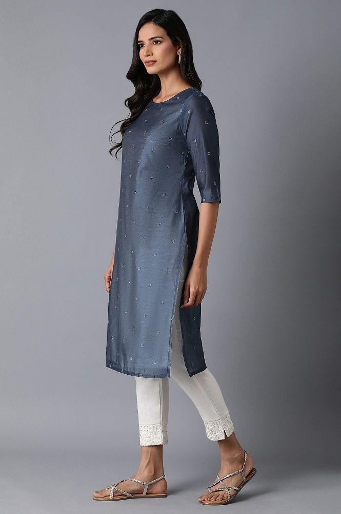 Chambray Blue kurta - wforwoman