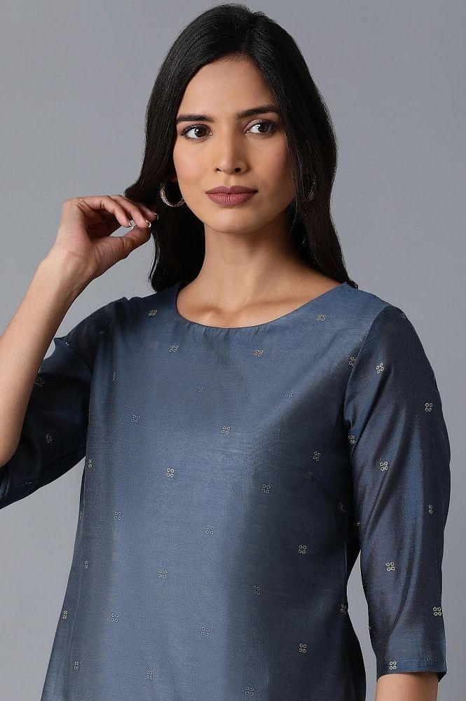 Chambray Blue kurta - wforwoman