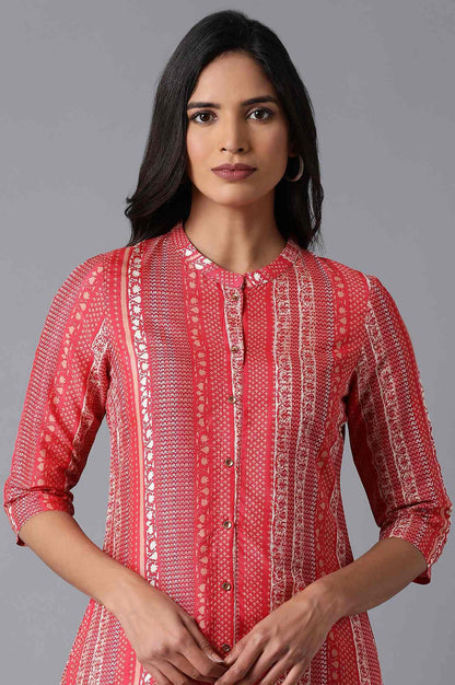 Red Straight kurta - wforwoman