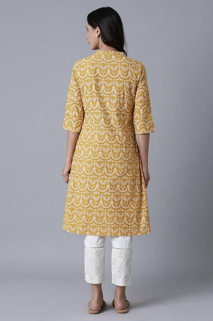 Yellow Straight kurta - wforwoman