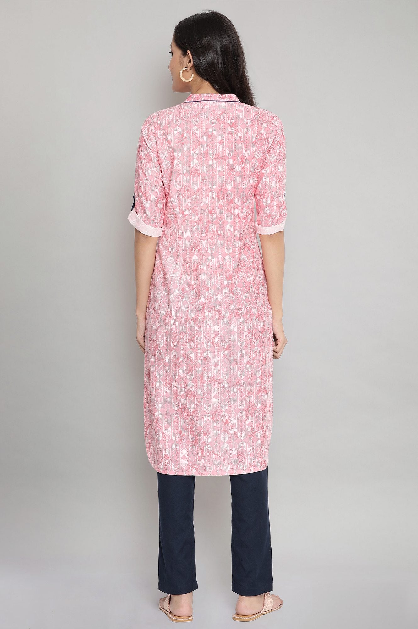 Pink Casual Ethnic kurta