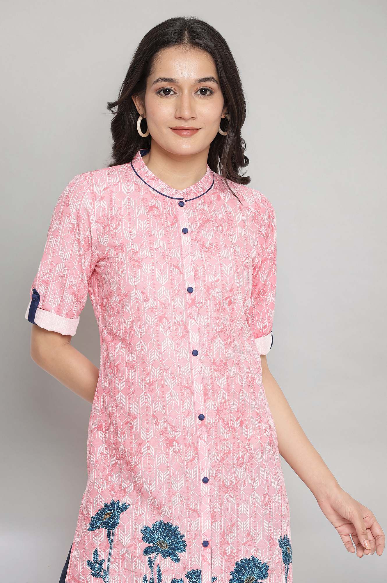 Pink Casual Ethnic kurta