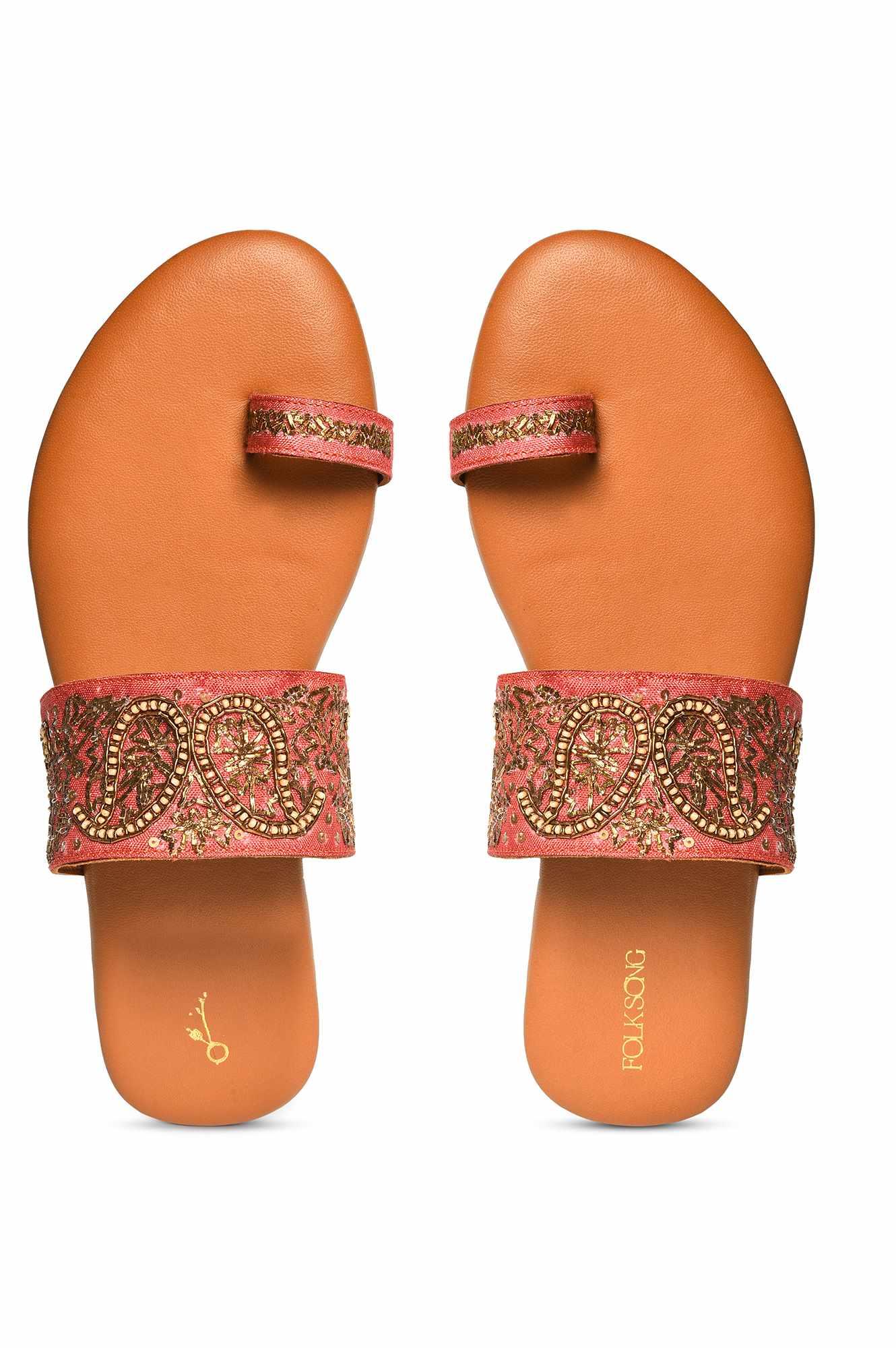 Folksong Pink Embroidered Round - wforwoman