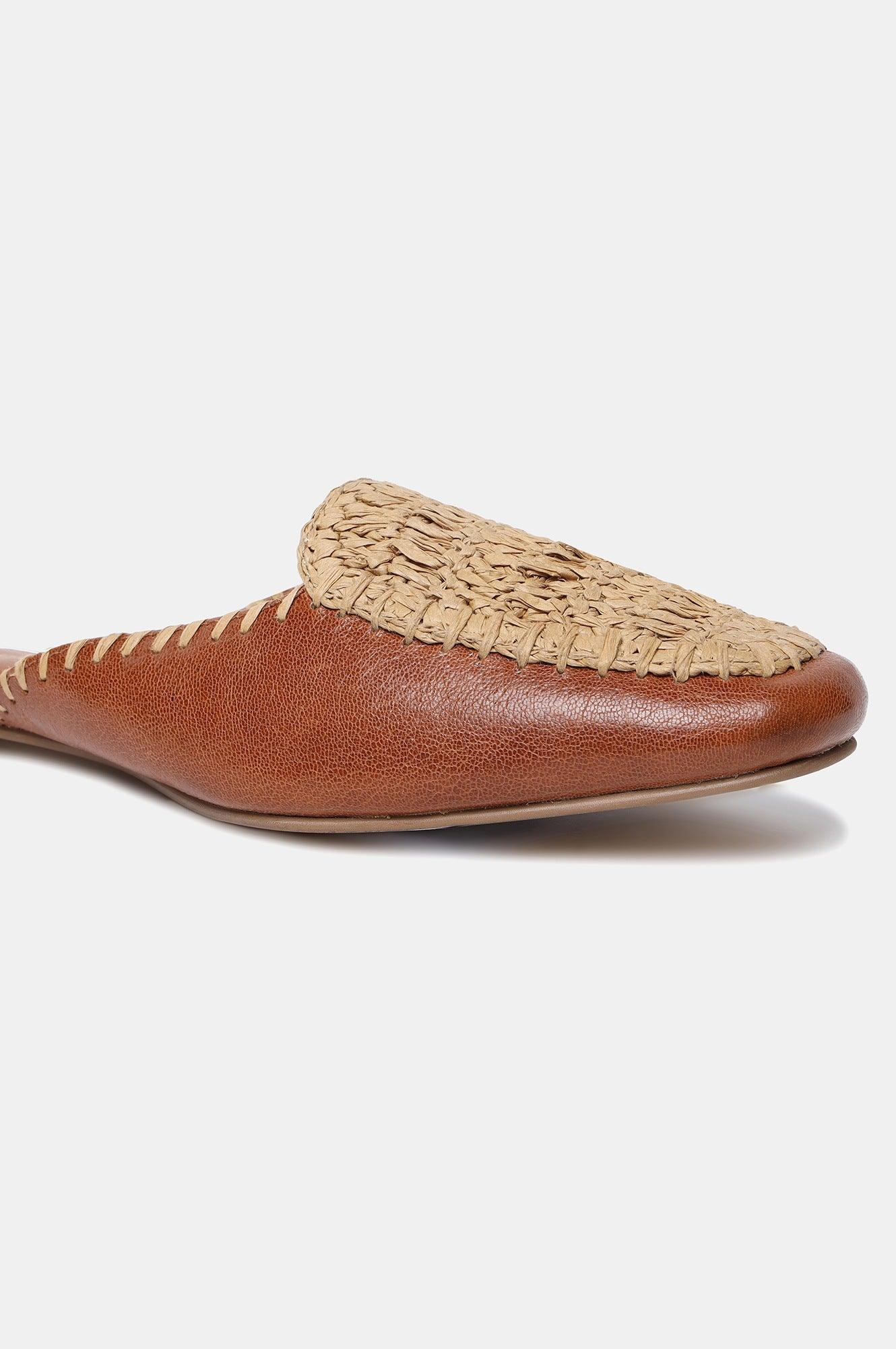 Folksong Woven Design Square Toe-Smeraki - wforwoman