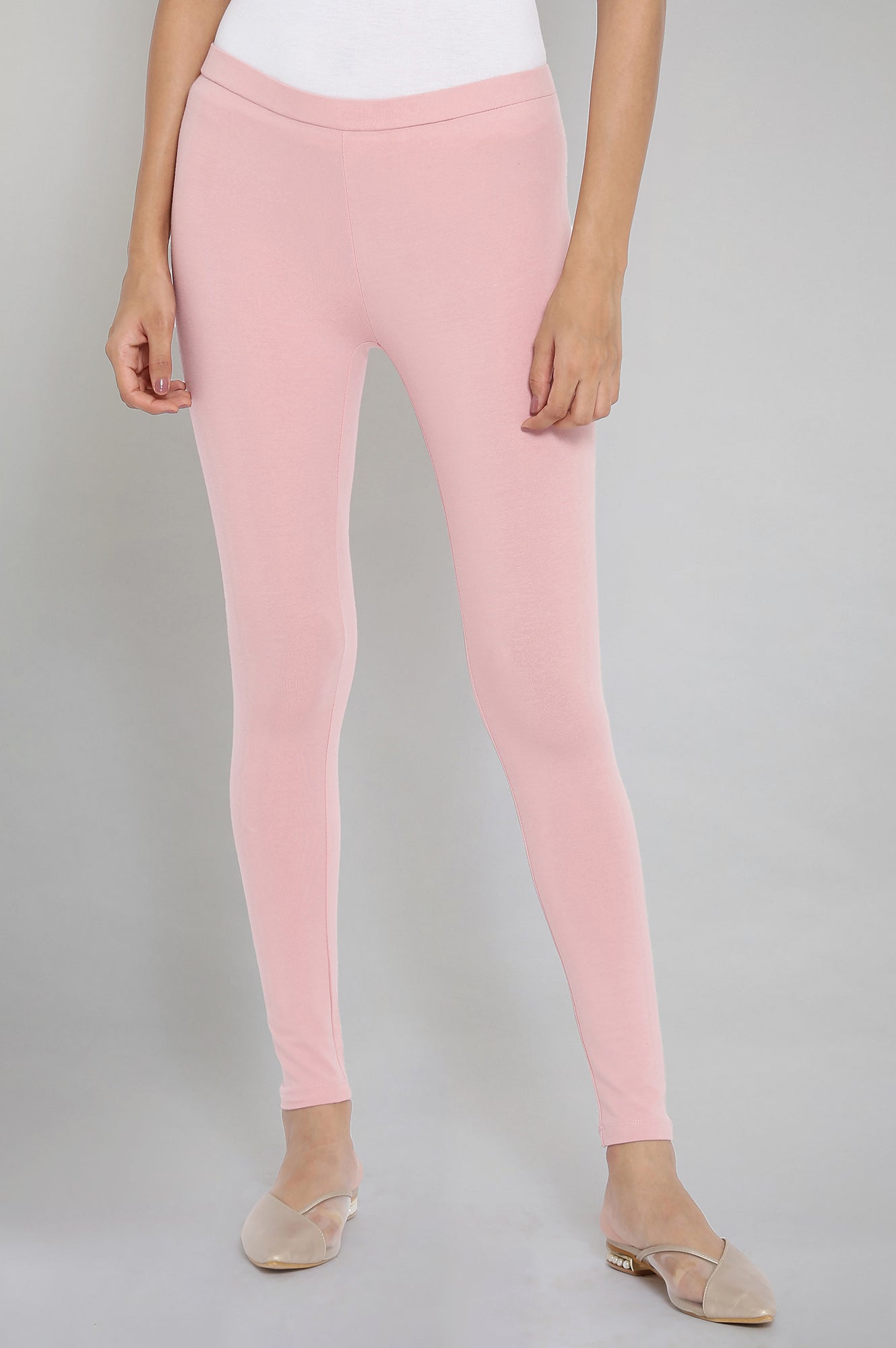 Light Pink Solid Tights