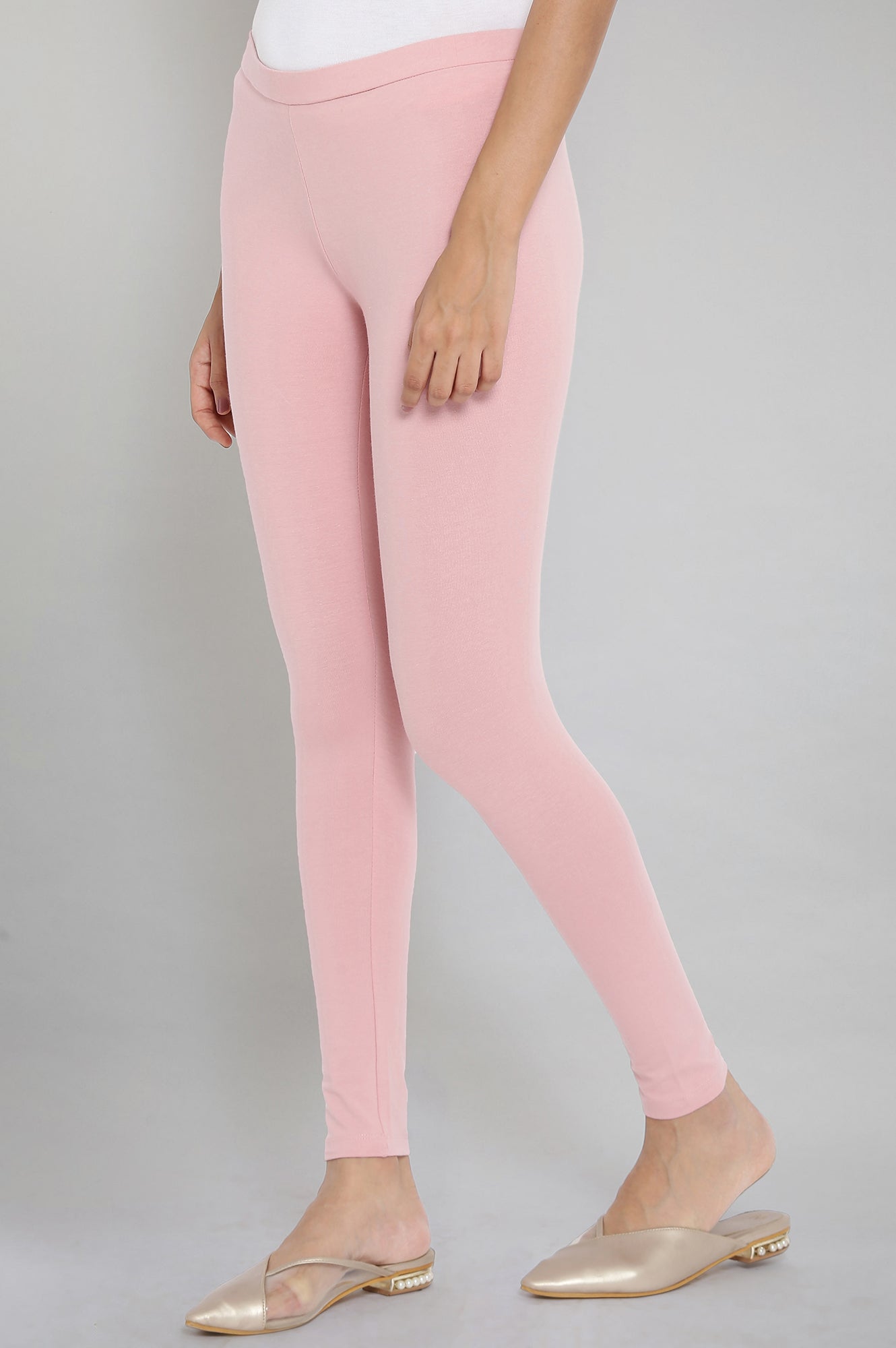 Light Pink Solid Tights