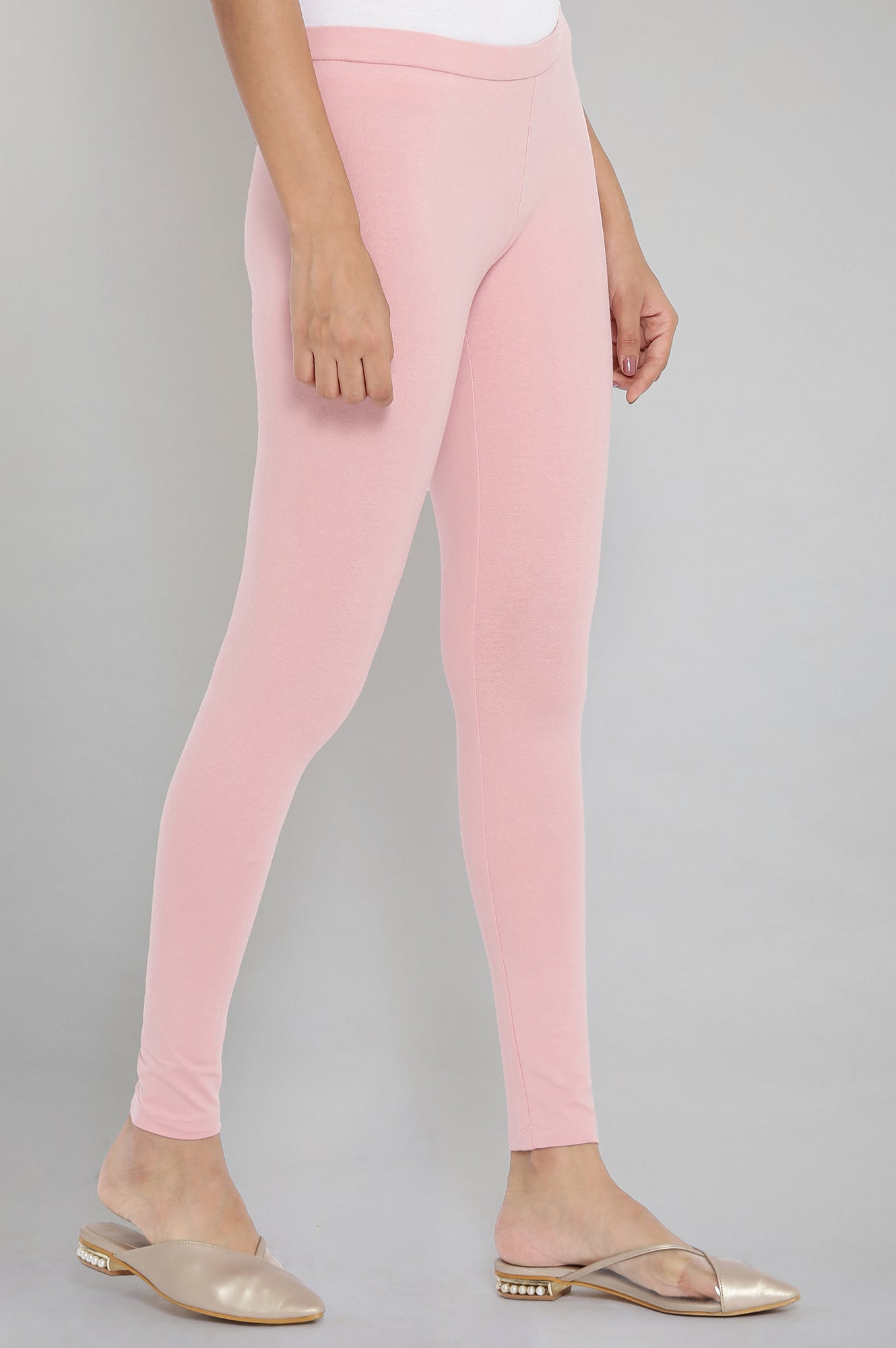 Light Pink Solid Tights