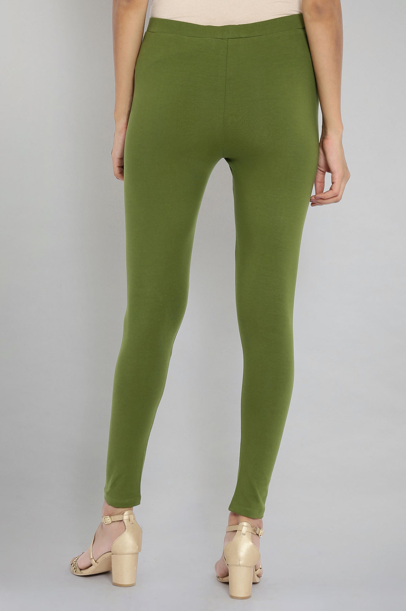 Buy Olive Green Solid Tights 899 W for woman – wforwoman
