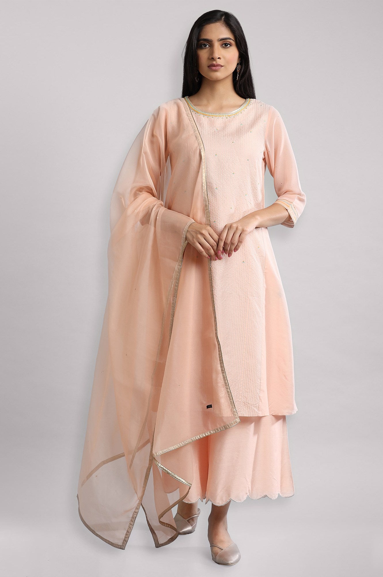 Light Pink Organza Dupatta