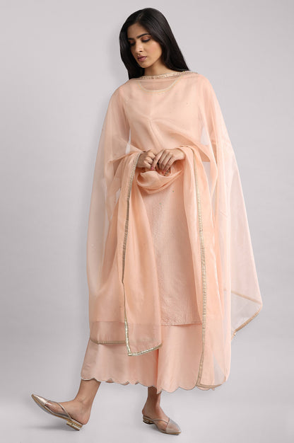 Light Pink Organza Dupatta